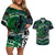 Father's Day New Zealand Couples Matching Off Shoulder Short Dress and Hawaiian Shirt Special Dad Polynesia Paradise