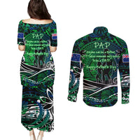 Father's Day New Zealand Couples Matching Puletasi and Long Sleeve Button Shirt Special Dad Polynesia Paradise DT02 - Polynesian Pride