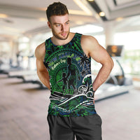 Father's Day New Zealand Men Tank Top Special Dad Polynesia Paradise DT02 Green - Polynesian Pride