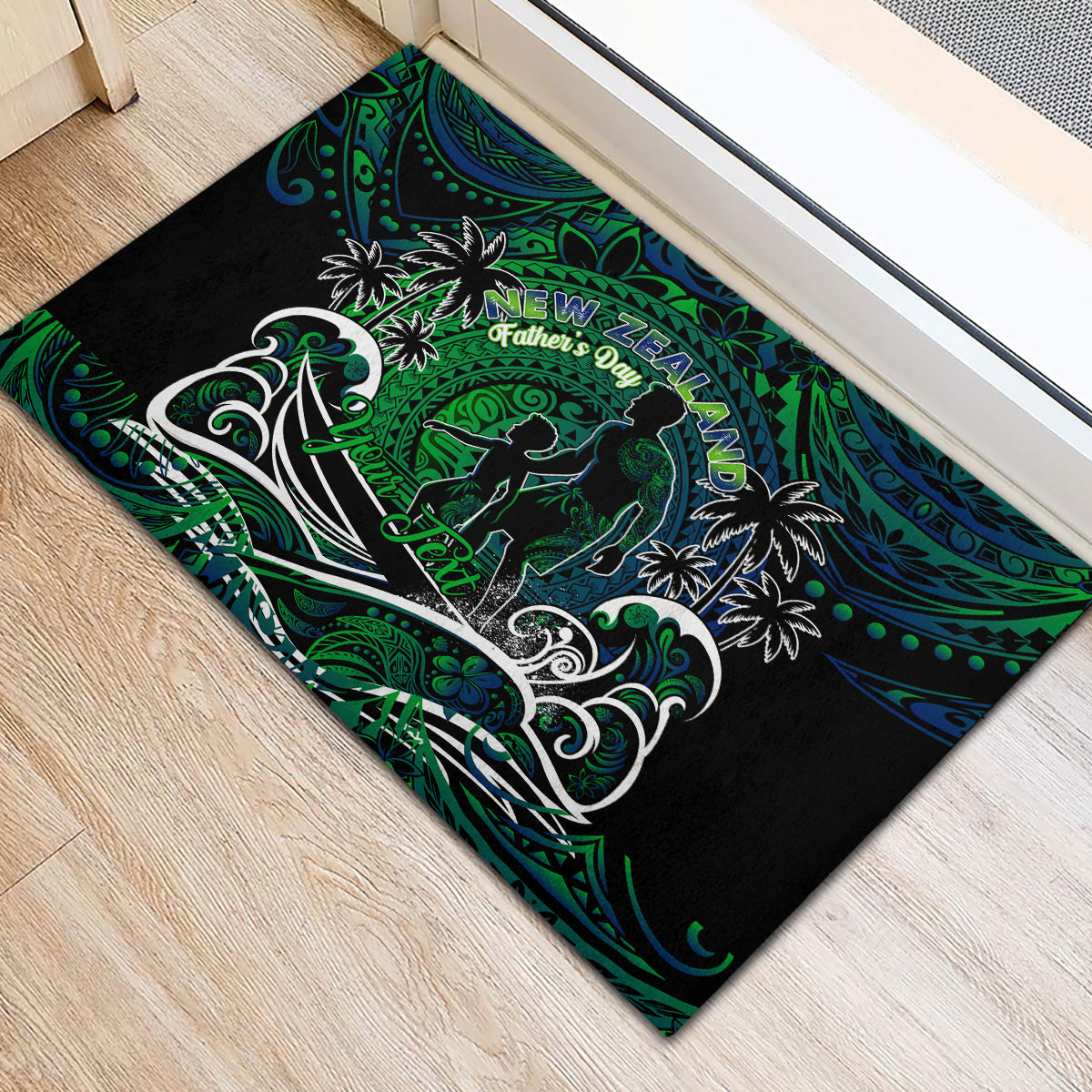 Father's Day New Zealand Rubber Doormat Special Dad Polynesia Paradise DT02 - Polynesian Pride
