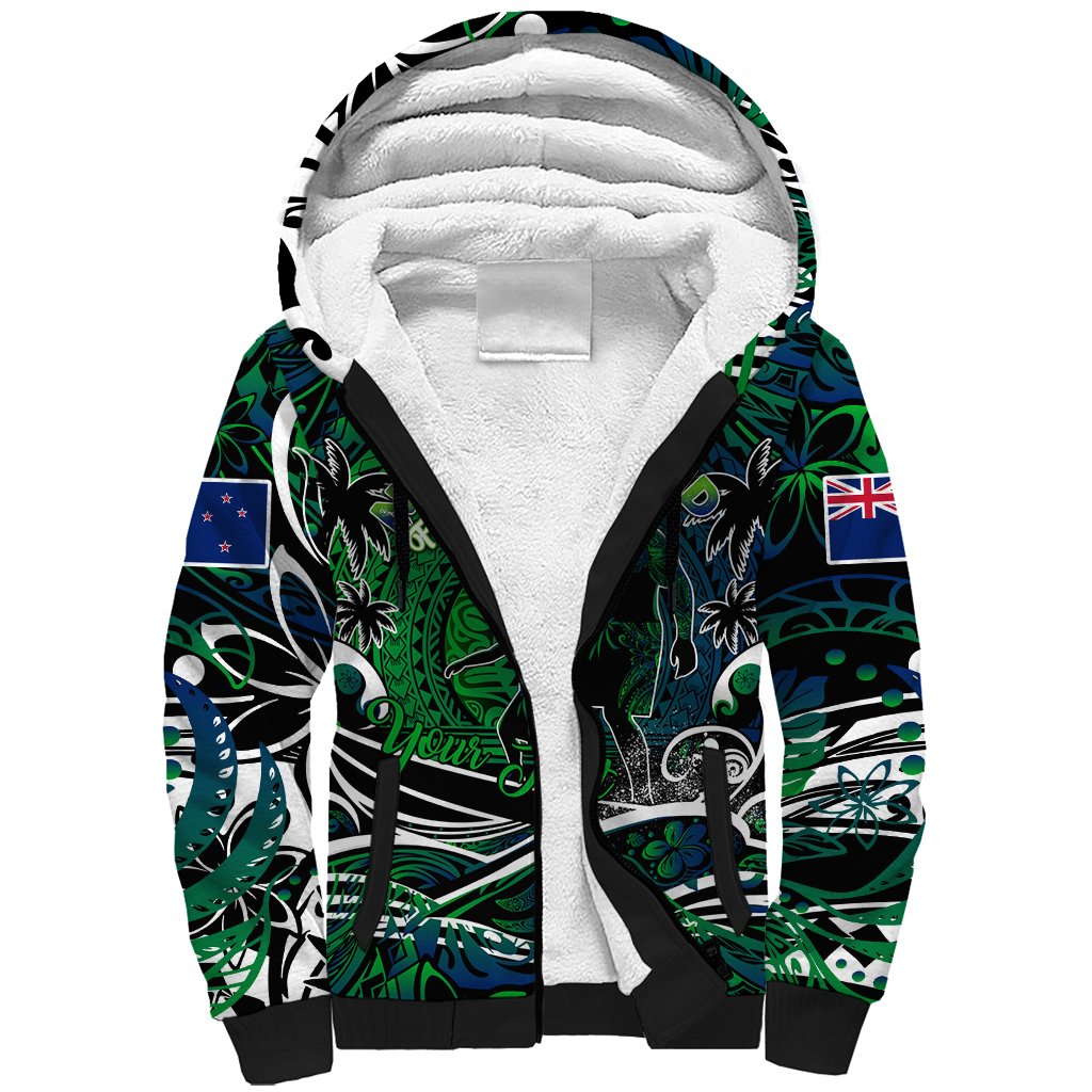 Father's Day New Zealand Sherpa Hoodie Special Dad Polynesia Paradise DT02 Unisex Green - Polynesian Pride