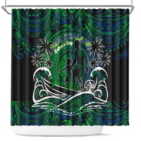Father's Day New Zealand Shower Curtain Special Dad Polynesia Paradise