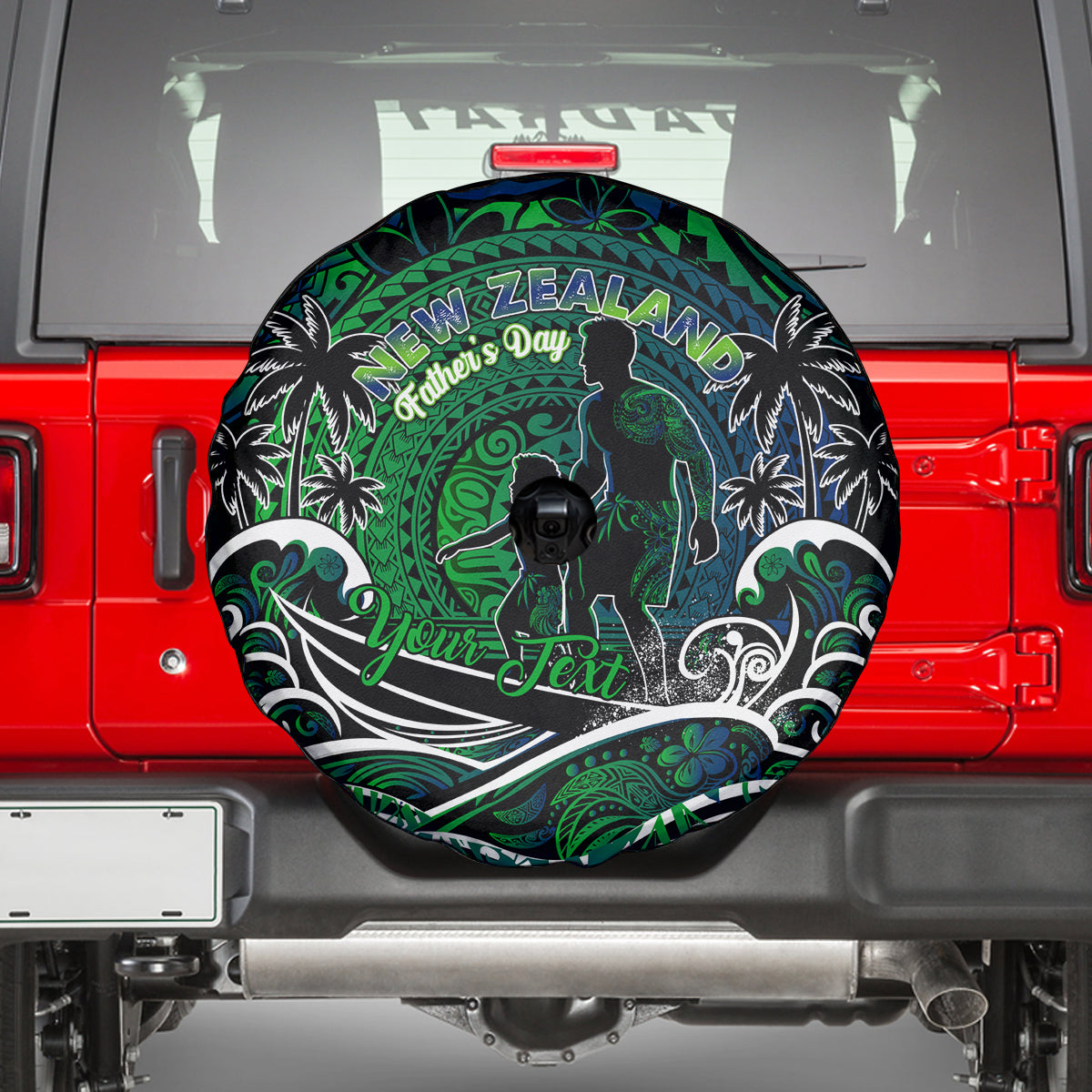 Father's Day New Zealand Spare Tire Cover Special Dad Polynesia Paradise DT02 - Polynesian Pride