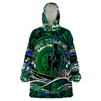 Father's Day New Zealand Wearable Blanket Hoodie Special Dad Polynesia Paradise DT02 One Size Green - Polynesian Pride