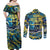 Father's Day Tokelau Couples Matching Off Shoulder Maxi Dress and Long Sleeve Button Shirt Special Dad Polynesia Paradise