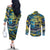 Father's Day Tokelau Couples Matching Off The Shoulder Long Sleeve Dress and Long Sleeve Button Shirt Special Dad Polynesia Paradise