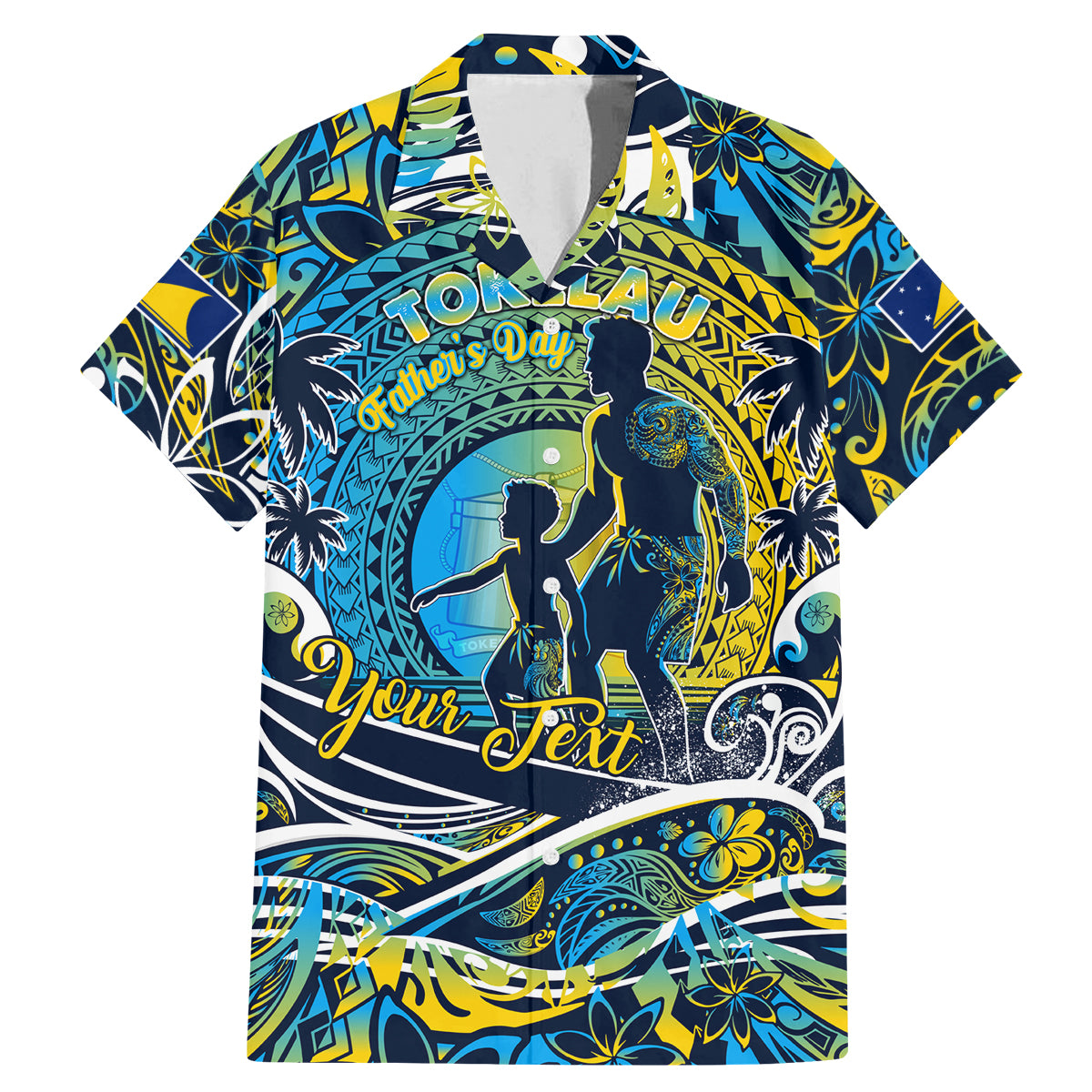 Father's Day Tokelau Family Matching Mermaid Dress and Hawaiian Shirt Special Dad Polynesia Paradise