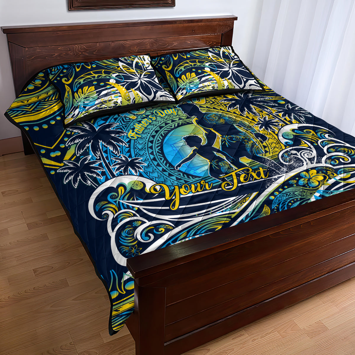 Father's Day Tokelau Quilt Bed Set Special Dad Polynesia Paradise DT02 - Polynesian Pride