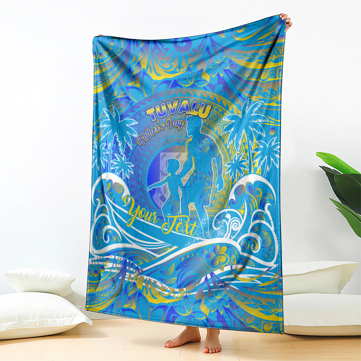 Father's Day Tuvalu Blanket Special Dad Polynesia Paradise DT02 - Polynesian Pride