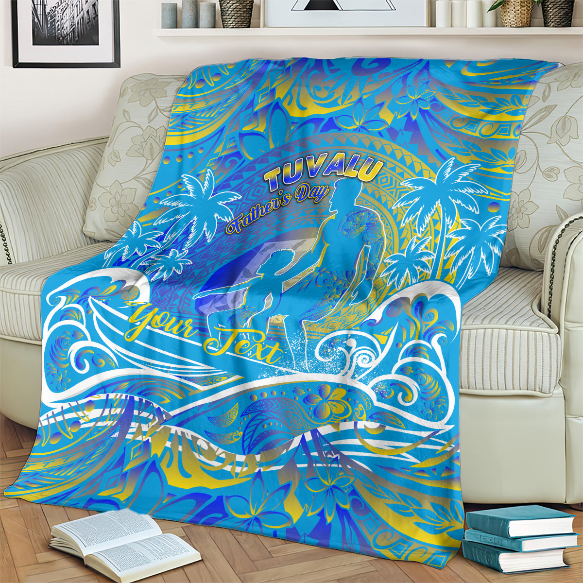Father's Day Tuvalu Blanket Special Dad Polynesia Paradise DT02 - Polynesian Pride