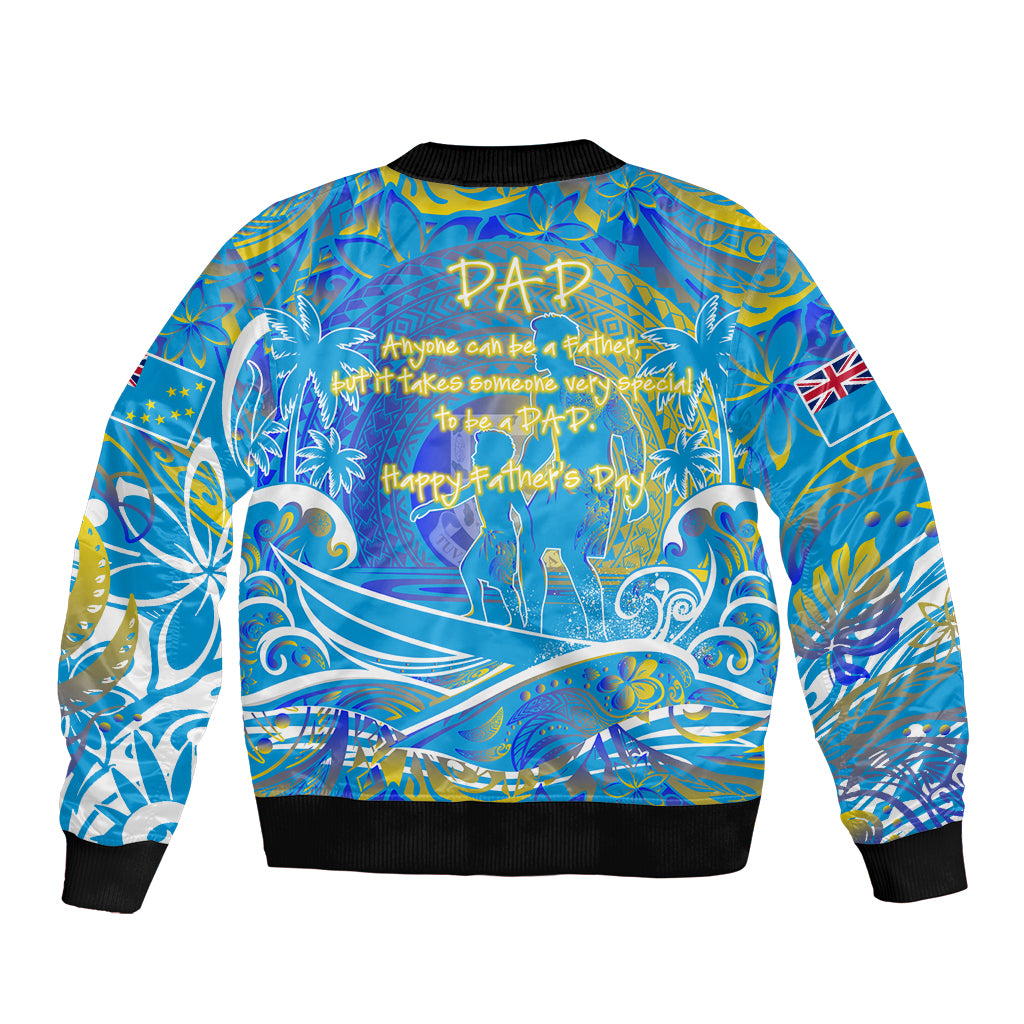 Father's Day Tuvalu Bomber Jacket Special Dad Polynesia Paradise DT02 - Polynesian Pride