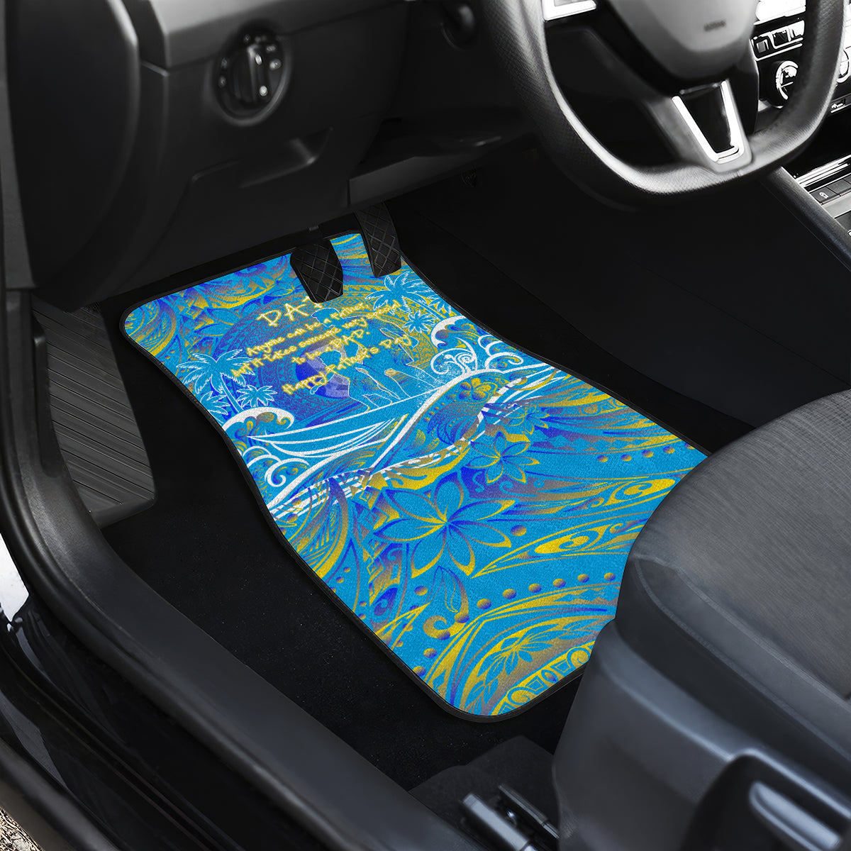 Father's Day Tuvalu Car Mats Special Dad Polynesia Paradise DT02 - Polynesian Pride