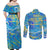 Father's Day Tuvalu Couples Matching Off Shoulder Maxi Dress and Long Sleeve Button Shirt Special Dad Polynesia Paradise