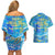 Father's Day Tuvalu Couples Matching Off Shoulder Short Dress and Hawaiian Shirt Special Dad Polynesia Paradise