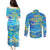 Father's Day Tuvalu Couples Matching Puletasi and Long Sleeve Button Shirt Special Dad Polynesia Paradise