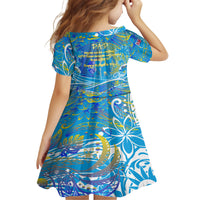 Father's Day Tuvalu Family Matching Off The Shoulder Long Sleeve Dress and Hawaiian Shirt Special Dad Polynesia Paradise
