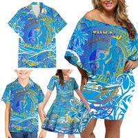 Father's Day Tuvalu Family Matching Off Shoulder Short Dress and Hawaiian Shirt Special Dad Polynesia Paradise DT02 - Polynesian Pride