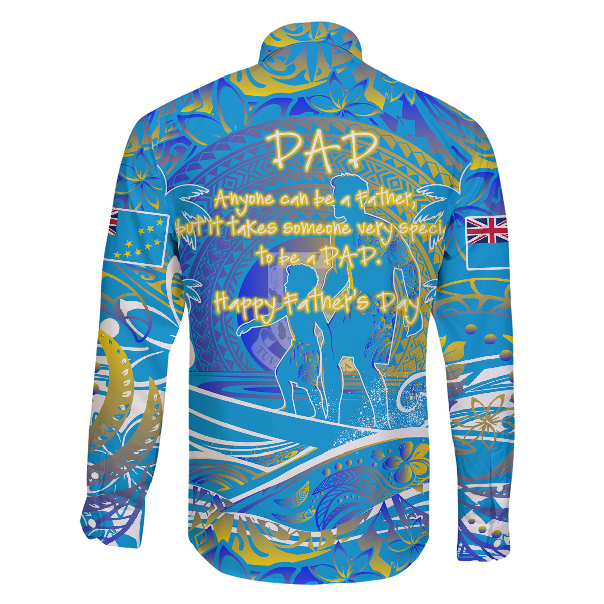 Father's Day Tuvalu Family Matching Tank Maxi Dress and Hawaiian Shirt Special Dad Polynesia Paradise DT02 - Polynesian Pride