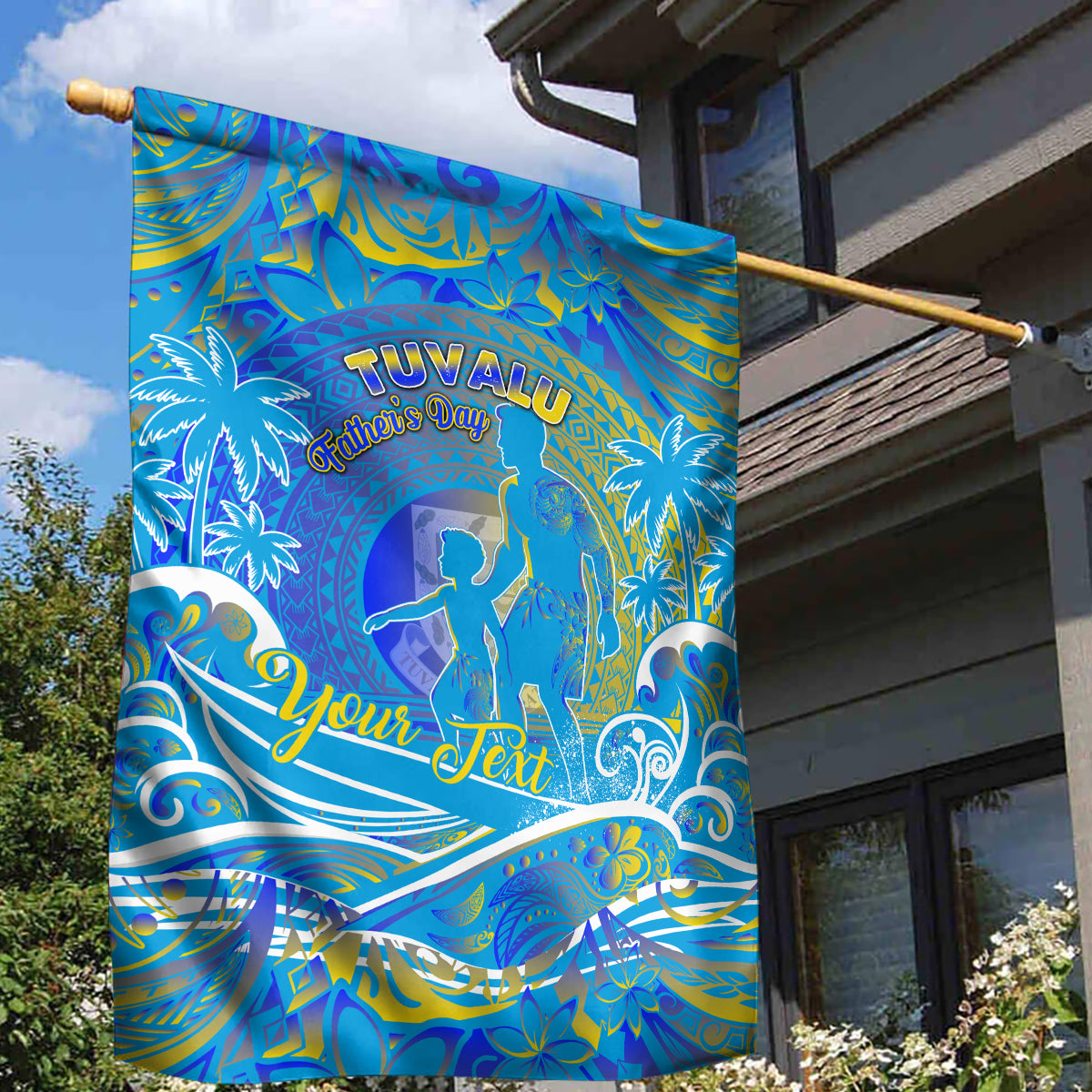 Father's Day Tuvalu Garden Flag Special Dad Polynesia Paradise DT02 - Polynesian Pride