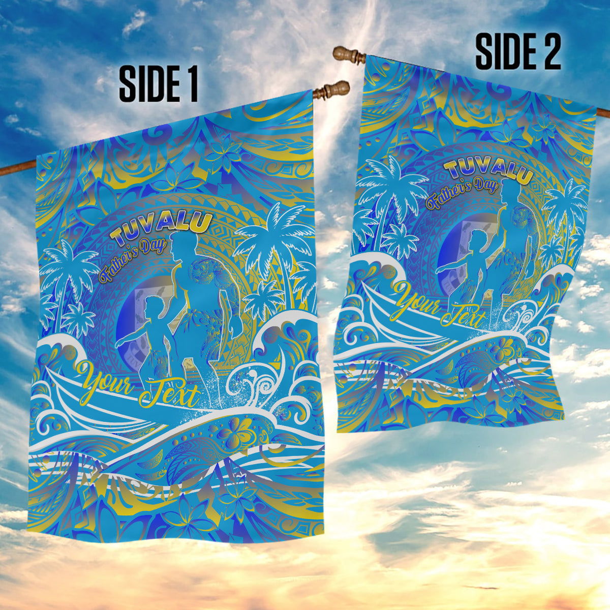 Father's Day Tuvalu Garden Flag Special Dad Polynesia Paradise DT02 - Polynesian Pride