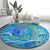 Father's Day Tuvalu Round Carpet Special Dad Polynesia Paradise