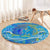 Father's Day Tuvalu Round Carpet Special Dad Polynesia Paradise