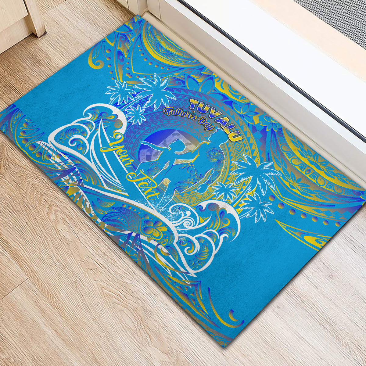 Father's Day Tuvalu Rubber Doormat Special Dad Polynesia Paradise DT02 - Polynesian Pride