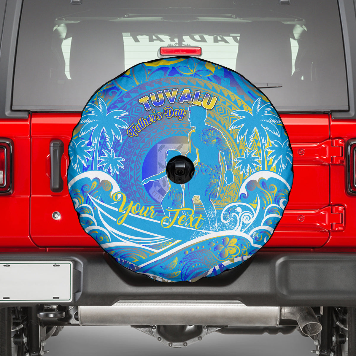 Father's Day Tuvalu Spare Tire Cover Special Dad Polynesia Paradise DT02 - Polynesian Pride