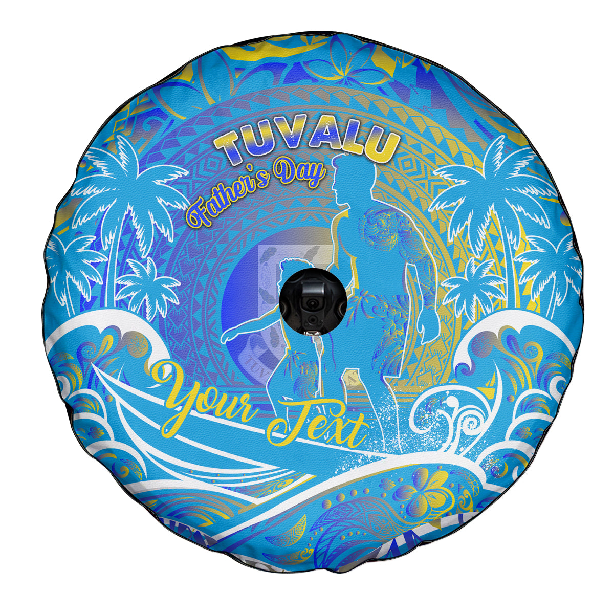 Father's Day Tuvalu Spare Tire Cover Special Dad Polynesia Paradise DT02 - Polynesian Pride