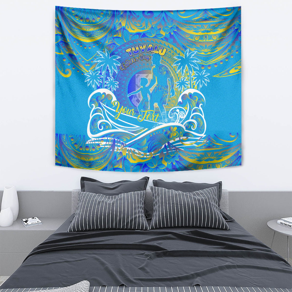 Father's Day Tuvalu Tapestry Special Dad Polynesia Paradise DT02 - Polynesian Pride