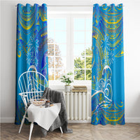 Father's Day Tuvalu Window Curtain Special Dad Polynesia Paradise DT02 - Polynesian Pride