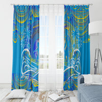 Father's Day Tuvalu Window Curtain Special Dad Polynesia Paradise DT02 - Polynesian Pride