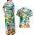 Guam Christmas Couples Matching Off Shoulder Maxi Dress and Hawaiian Shirt Santa Claus Beach and Wave DT02 - Polynesian Pride