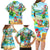 Guam Christmas Family Matching Long Sleeve Bodycon Dress and Hawaiian Shirt Santa Claus Beach and Wave DT02 - Polynesian Pride