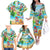 Guam Christmas Family Matching Off Shoulder Long Sleeve Dress and Hawaiian Shirt Santa Claus Beach and Wave DT02 - Polynesian Pride