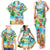 Guam Christmas Family Matching Tank Maxi Dress and Hawaiian Shirt Santa Claus Beach and Wave DT02 - Polynesian Pride