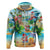 Guam Christmas Hoodie Santa Claus Beach and Wave DT02 Zip Hoodie Art - Polynesian Pride