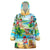 Guam Christmas Wearable Blanket Hoodie Santa Claus Beach and Wave DT02 One Size Art - Polynesian Pride