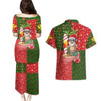 Hawaii Christmas Couples Matching Puletasi Dress and Hawaiian Shirt Mele Kalikimaka Kanaka Maoli DT02 - Polynesian Pride