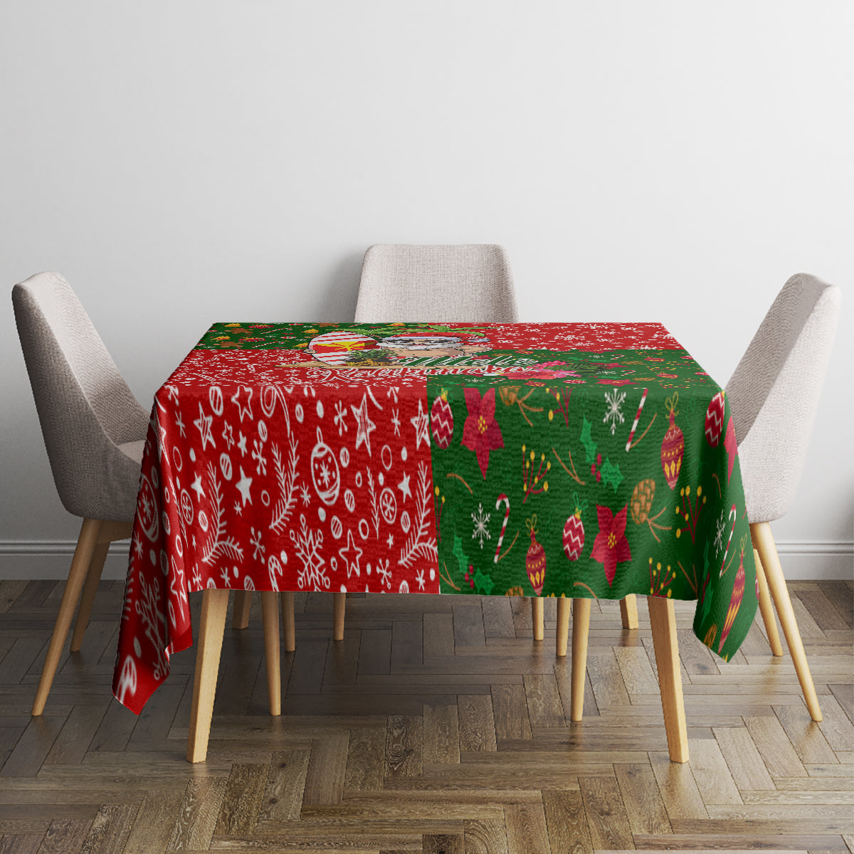 Hawaii Christmas Tablecloth Mele Kalikimaka Kanaka Maoli DT02 - Polynesian Pride