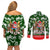 Guam Christmas Couples Matching Off Shoulder Short Dress and Long Sleeve Button Shirts Felis Pusgua Tropical Xmas Patterns DT02 - Polynesian Pride