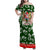 Guam Christmas Family Matching Off Shoulder Maxi Dress and Hawaiian Shirt Felis Pusgua Tropical Xmas Patterns DT02 Mom's Dress Green - Polynesian Pride