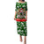 Guam Christmas Family Matching Puletasi Dress and Hawaiian Shirt Felis Pusgua Tropical Xmas Patterns DT02 Mom's Dress Green - Polynesian Pride