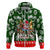 Guam Christmas Hoodie Felis Pusgua Tropical Xmas Patterns DT02 Zip Hoodie Green - Polynesian Pride