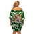 Guam Christmas Off Shoulder Short Dress Felis Pusgua Tropical Xmas Patterns DT02 - Polynesian Pride