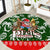 Guam Christmas Round Carpet Felis Pusgua Tropical Xmas Patterns DT02 Green - Polynesian Pride