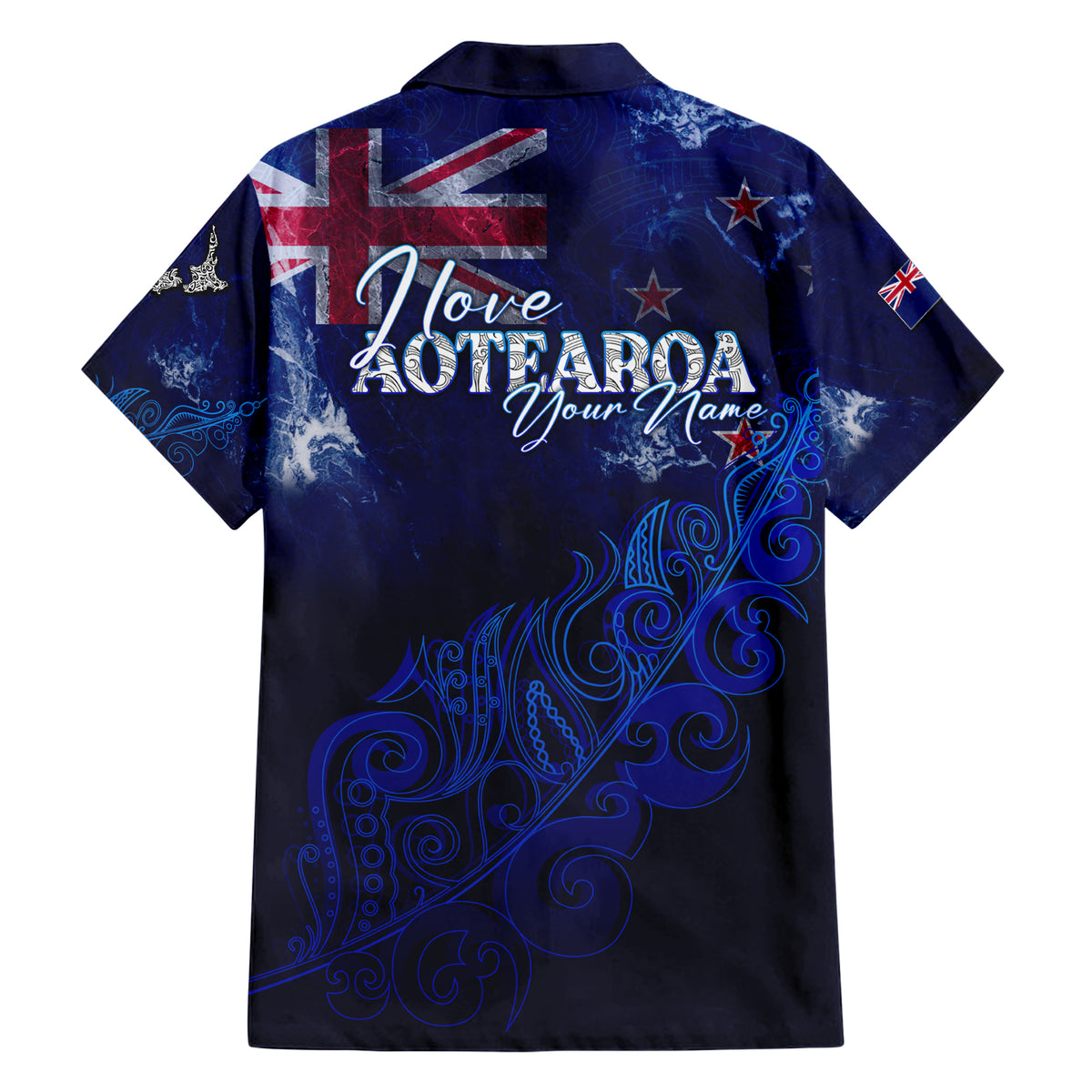 Personalised New Zealand Family Matching Short Sleeve Bodycon Dress and Hawaiian Shirt Aotearoa Map Silver Fern DT02 - Polynesian Pride