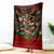 Meri Kirihimete New Zealand Blanket Christmas Kiwi Maori DT02 Red - Polynesian Pride