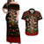 Meri Kirihimete New Zealand Couples Matching Off Shoulder Maxi Dress and Hawaiian Shirt Christmas Kiwi Maori DT02 Red - Polynesian Pride