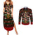 Meri Kirihimete New Zealand Couples Matching Summer Maxi Dress and Long Sleeve Button Shirts Christmas Kiwi Maori DT02 Red - Polynesian Pride